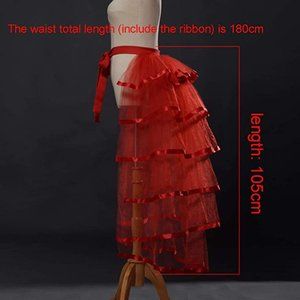 GRACEART Victorian Steampunk Tie-on Bustle Skirt Tutu Belt Lace Underskirt 105cm